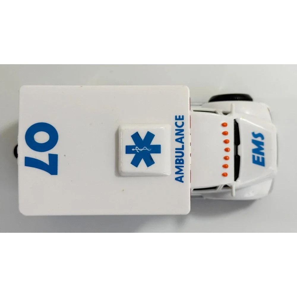 Unbranded Ambulance Toy Kids Small White Blue‎ EMS 911 Emergency Vehicle